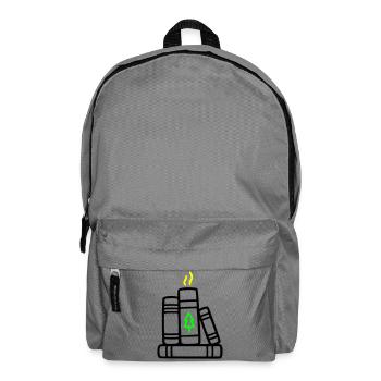 Bücherstapel Baum Natur Lesen Buchclub Wald - Rucksack - Mittelgrau - Vorne
