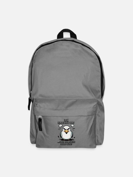 Möwe Seevogel Nen scheiss muss ich - Rucksack - Mittelgrau