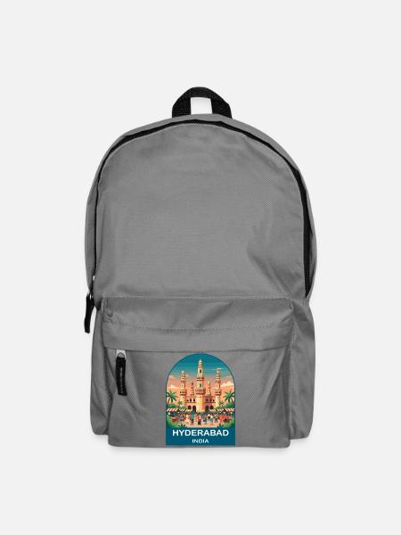 Hyderabad Indien Charminar Vintage-Reisedesign - Rucksack - Mittelgrau