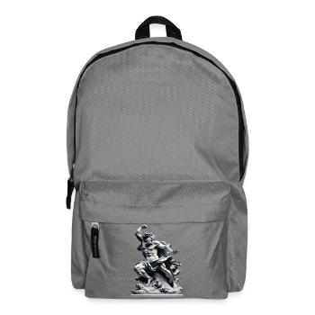 Zeus Storm Statue – Mythological Power - Backpack - elephant grey - Front
