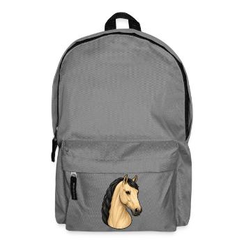 Portrait de cheval Lusitanien isabelle - Sac à dos - gris éléphant - Devant