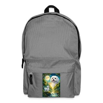 Hurler vers la Lune Mème Dog Maltese - Sac à dos - gris éléphant - Devant