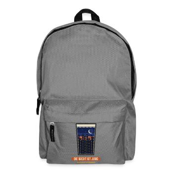 Die Nacht ist jung – Großstadt-Skyline - Rucksack - Mittelgrau - Vorne