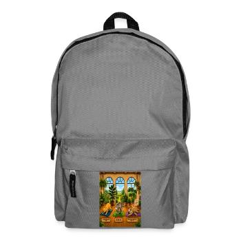 Zusammengebrochenes Faultier – Lustiges Yoga Shirt - Rucksack - Mittelgrau - Vorne
