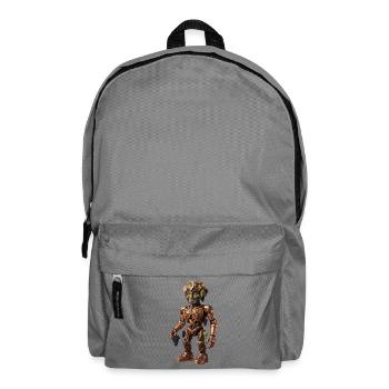 Grape Steampunk Robot Vine Golem - Backpack - elephant grey - Front