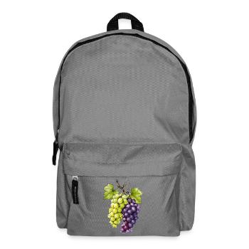Watercolor Bunch of Grapes Green Purple - Backpack - elephant grey - Front