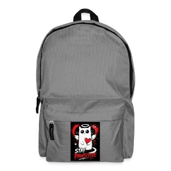 Stay Positive Katze Graffiti - Rucksack - Mittelgrau - Vorne