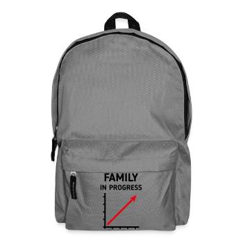 Family In Progress (Schwanger / Eltern / 2C) - Rucksack - Mittelgrau - Vorne