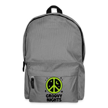 Groovy Peace Zeichen Logo - Rucksack - Mittelgrau - Vorne