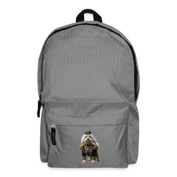 Ein Hund in kaiserlicher Uniform - Rucksack - Mittelgrau - Vorne