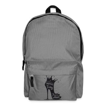 La confiance en soi est mon talon préféré - Talon haut - Sac à dos - gris éléphant - Devant