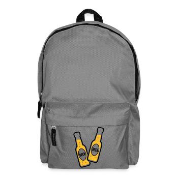 2 Toasting Beer Bottles (Beery / POS 2C) - Backpack - elephant grey - Front
