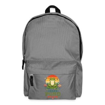 Funny Yoga Frog Meditation Yoga Frog Pilates - Backpack - elephant grey - Front
