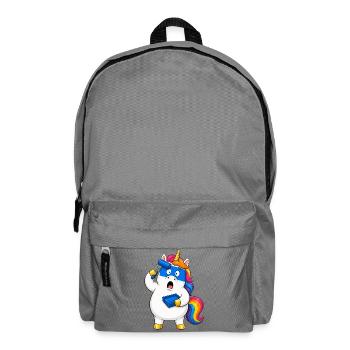 Clumsy Unicorn Paint Roller Fail - Backpack - elephant grey - Front