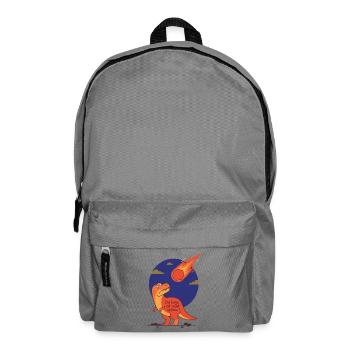 Die Lage ist nicht optimal - Dinosaurier Meteorit - Rucksack - Mittelgrau - Vorne