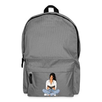 Reading is my time-out – Bücherliebe Booklover - Backpack - elephant grey - Front