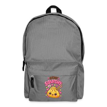 Stay Squishy! – Golden Kawaii Dumpling - Backpack - elephant grey - Front