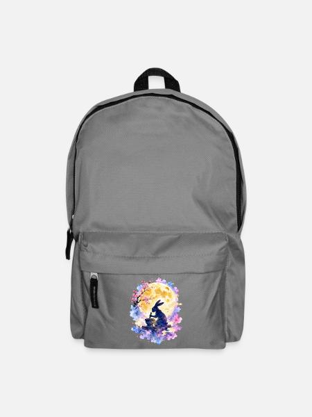 Mondhase Sakura Vollmond - Rucksack - Mittelgrau