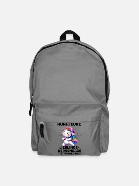 RegenbogenEinhorn Tanz - Rucksack - Mittelgrau