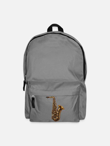Maze Saxophon Jazz Musik Kunst - Rucksack - Mittelgrau
