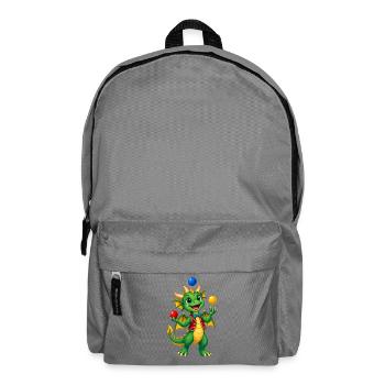 Jongliernder Drache mit bunten Kugeln - Rucksack - Mittelgrau - Vorne
