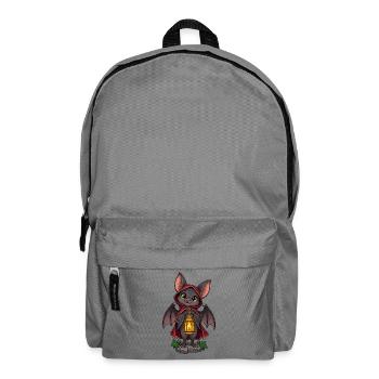 Spukfledermaus mit Laterne - Rucksack - Mittelgrau - Vorne