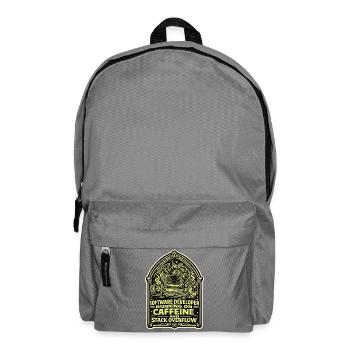 Koffein Und Stack Overflow Entwickler Design - Rucksack - Mittelgrau - Vorne