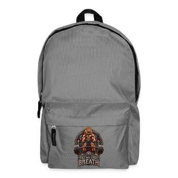 Löwe Gewichtheben Training Spruch - Rucksack - Mittelgrau - Vorne