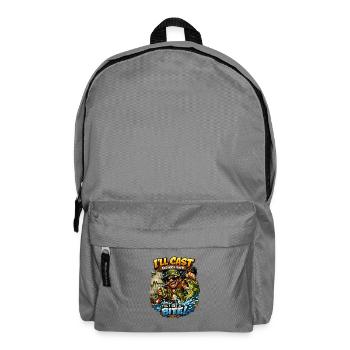 Ich werde werfen und mich zurücklehnen, bis ich einen Biss-Tee habe - Rucksack - Mittelgrau - Vorne