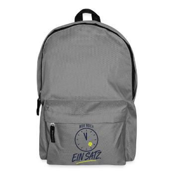 Nur noch ein Satz Tennis Sucht Spruch - Rucksack - Mittelgrau - Vorne