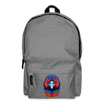 fasanen kopf im Regenbogenstil - Rucksack - Mittelgrau - Vorne