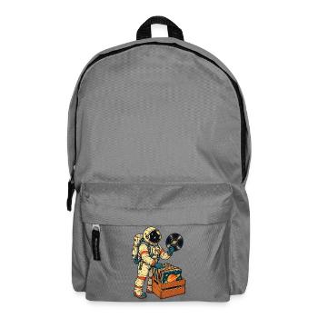 Astronaut Vinyl Sammler - Rucksack - Mittelgrau - Vorne