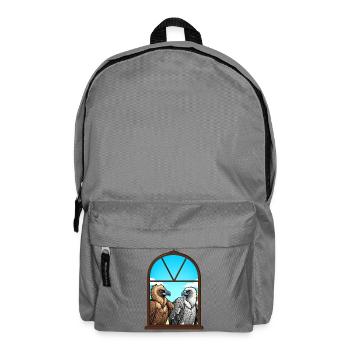 Adlerblick Fensterduo — Geier Freunde - Rucksack - Mittelgrau - Vorne