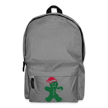 Lebkuchenmann Katze Grafik - Rucksack - Mittelgrau - Vorne