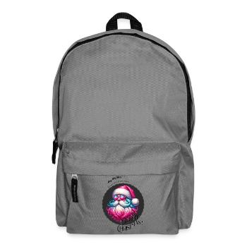 Weihnachtsmann - Fröhliche Weihnachten - Design - Rucksack - Mittelgrau - Vorne