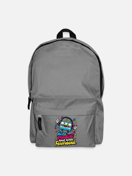 Meine Playlist kennt keinen Feierabend. - Rucksack - Mittelgrau