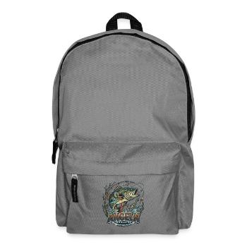 Angeln Logo Wilde Seen Flüsse - Rucksack - Mittelgrau - Vorne