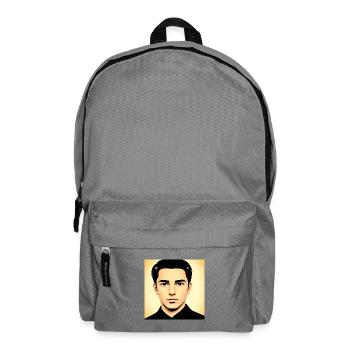 Moderne Pop Art Vektor Porträt - Rucksack - Mittelgrau - Vorne
