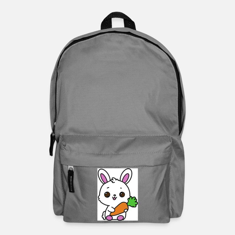 Kawaii-Kaninchen - Rucksack - Mittelgrau