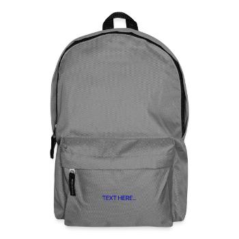 Texte brut Texte bleu Imprimé - Sac à dos - gris éléphant - Devant