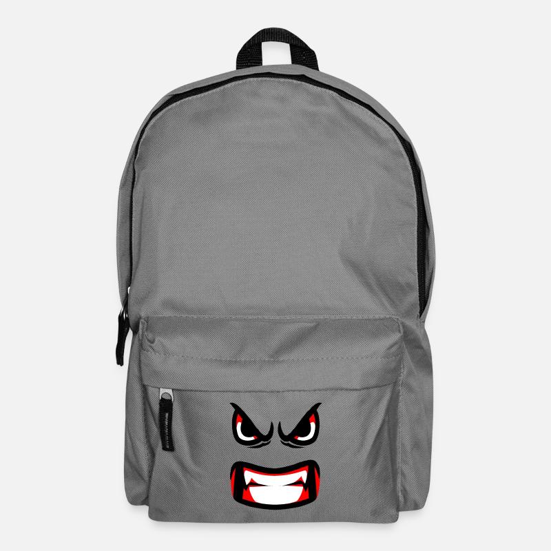 mauvaises dents le visage fendant - Sac à dos - gris éléphant