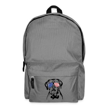 Boxer US Amérique Drapeau Chiens Chien Wilsigns - Sac à dos - gris éléphant - Devant