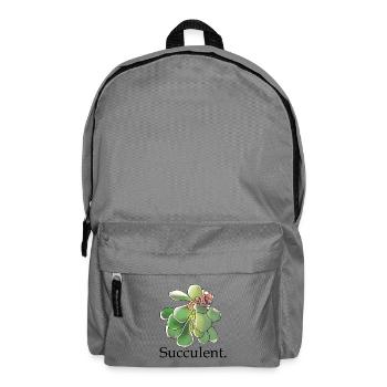 Sukkulente Blüte Aquarell - Rucksack - Mittelgrau - Vorne