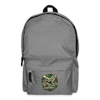 Fußball: Die Kraft des Spiels – Vintage Badge - Rucksack - Mittelgrau - Vorne
