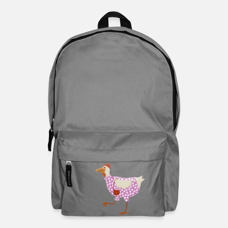 Huhn im Kleid - Rucksack - Mittelgrau
