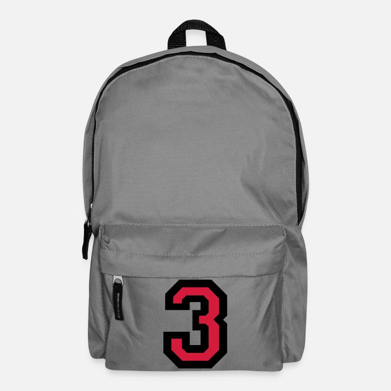 Number Three - The number 3 - Backpack - elephant grey