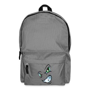 Angry cartoon face - Backpack - elephant grey - Front