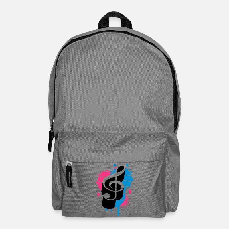 Notenschlüssel als Graffiti - Rucksack - Mittelgrau