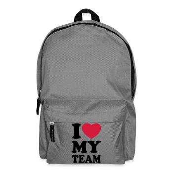 I love my team - Backpack - elephant grey - Front