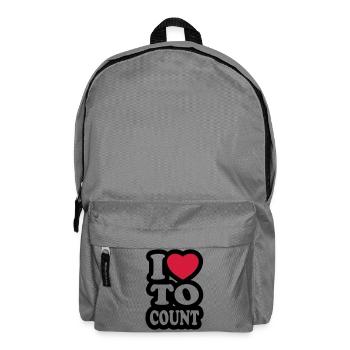 I love to count - J'aime compter - Sac à dos - gris éléphant - Devant